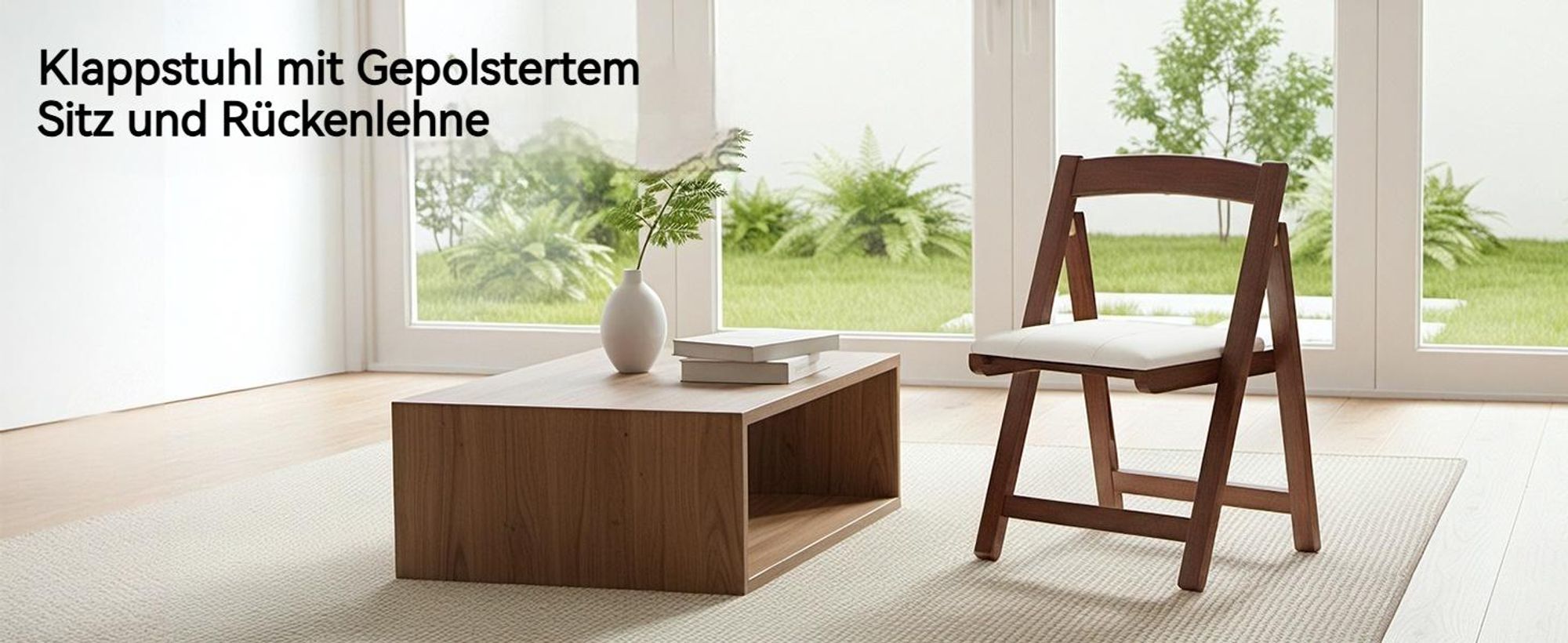 Klappstühle mit Polster Holzgepolsterte Klappstühle Tragbarer und Bereits montierter Klapp-Essstuhl für Gäste Küche Büro Hochzeit und Party