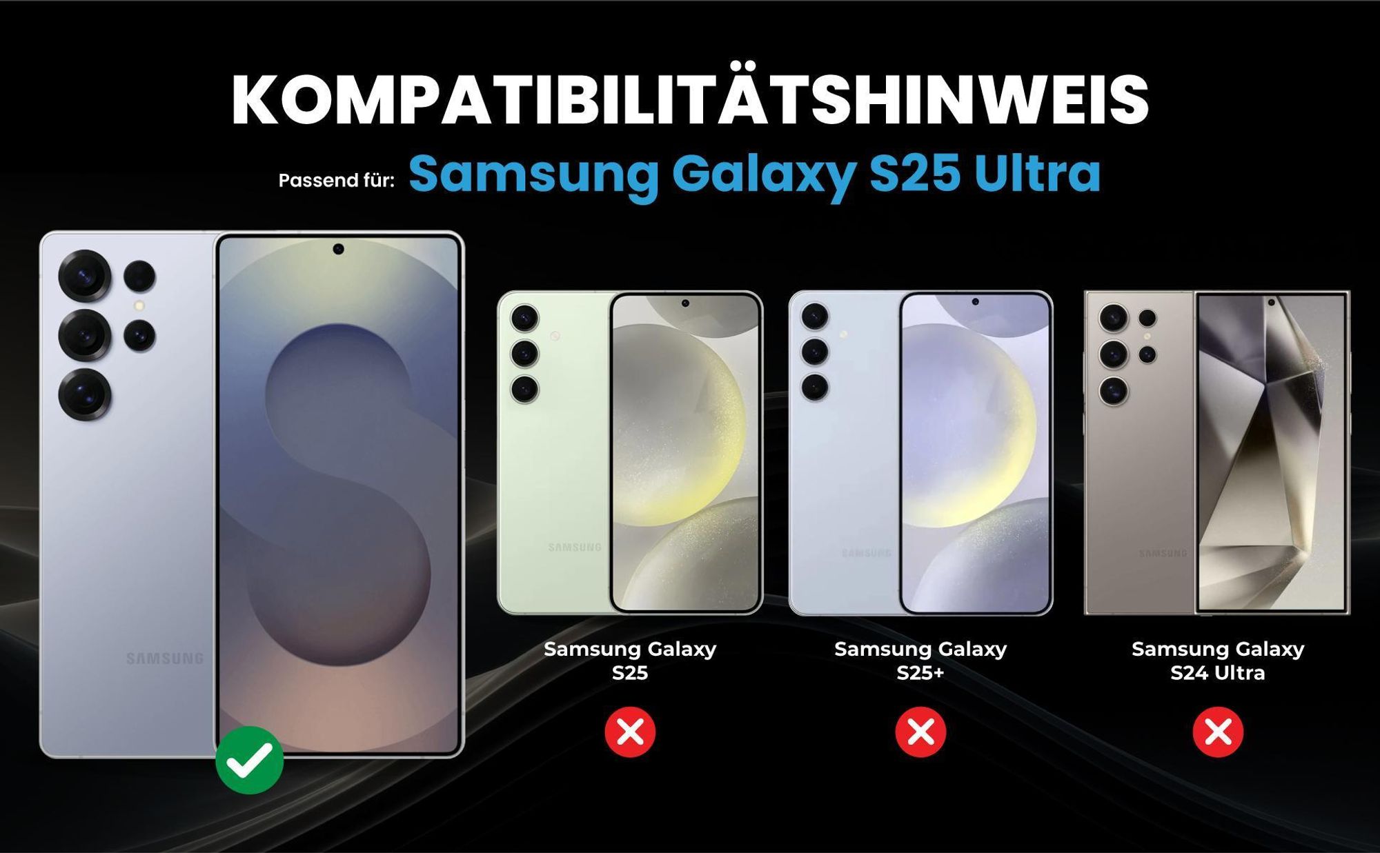 Kompatibilitätshinweise Hülle für Samsung Galaxy S25 Ultra