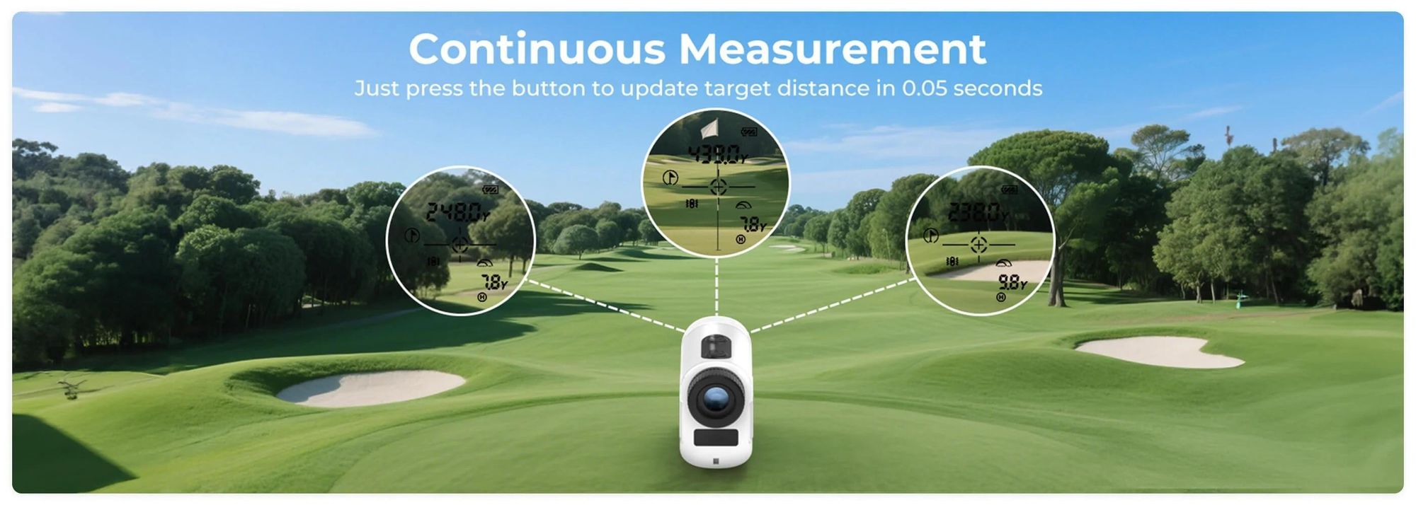 CIGMAN CT-1200 – dalmierz golfowy o zasięgu 1200 m, z zewnętrznym kolorowym wyświetlaczem, funkcją Slope i magnesem