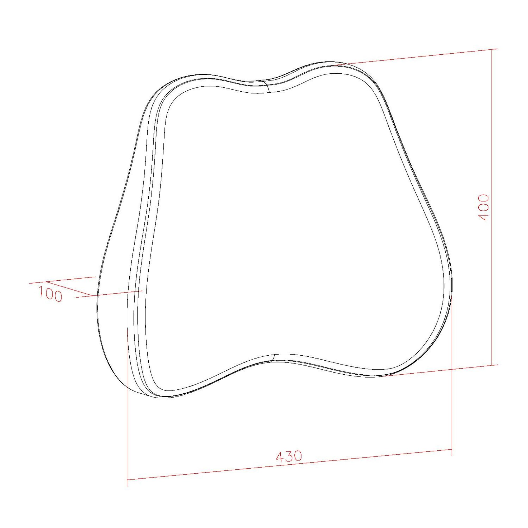 Lendenkissen aus Memory-Schaum für Bürostuhl Ergonomische 45 x 40 x 10 cm PR-215 Promedix