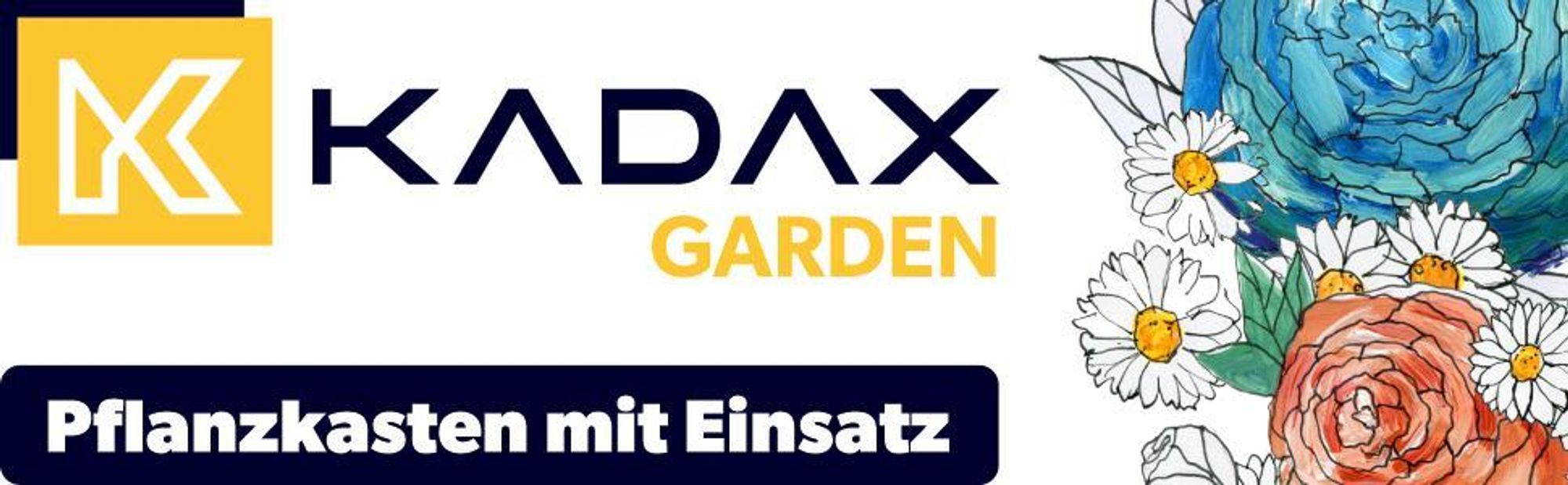 KADAX Blumentopf mit Einsatz "Treviso", 56 cm, Blumenkübel Outdoor, Ritzmuster, Grafit