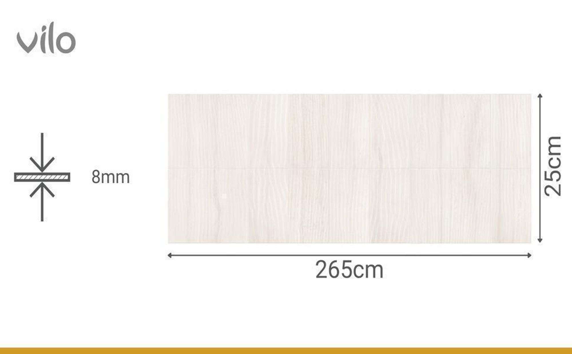 Nástenné panely VILO Motivo – vodovzdorné a odolné voči UV žiareniu – montáž na zakliknutie – 2,65 m² (4 panely) – 265 x 25 cm – Corteen