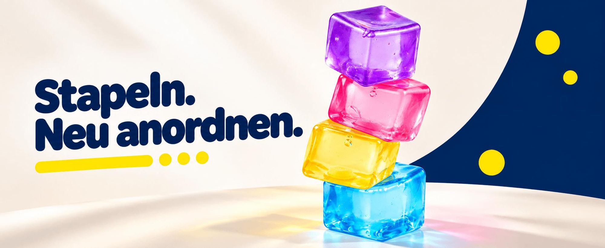 4er Set Cube Squishy Toys Anti-Stress Spielzeug Squishy-Ball zum Stressabbau im Büro für Kinder & Erwachsene