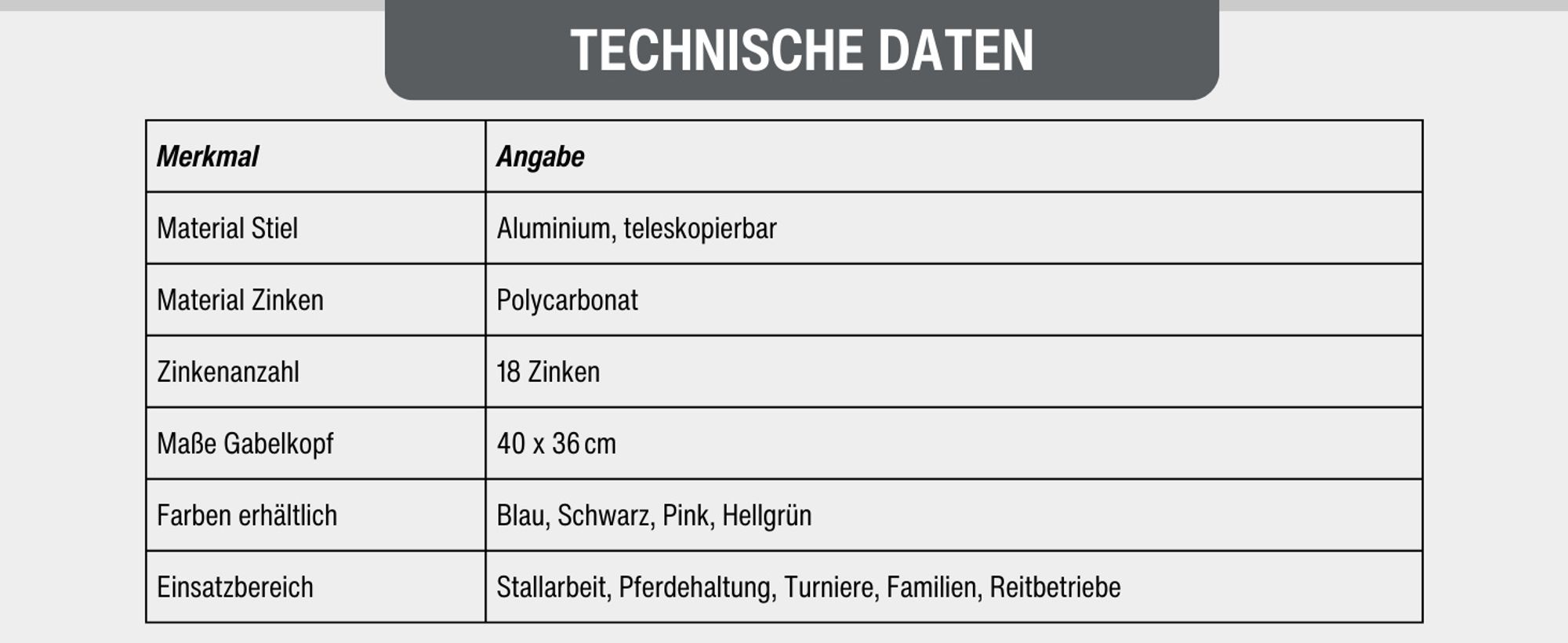 Schwedengabel V-Fork pink – Höhenverstellbare Mistgabel 75–115 cm aus Polycarbonat