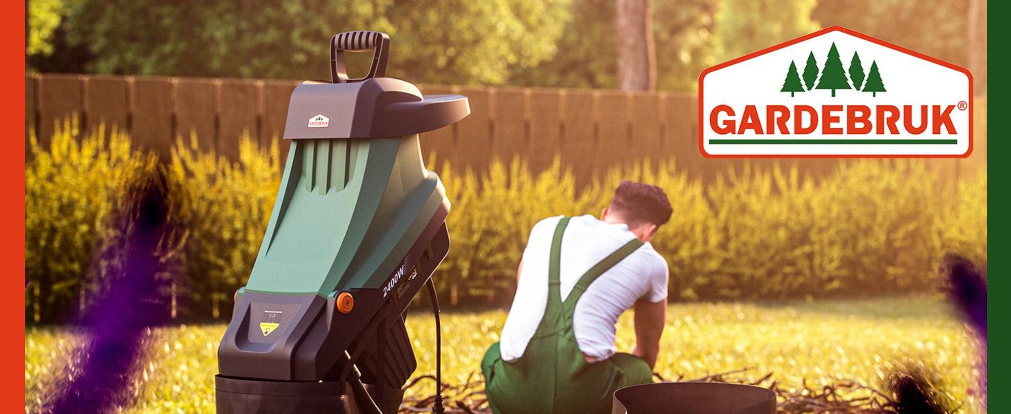 GARDEBRUK Broyeur de végétaux électrique 2.400 W