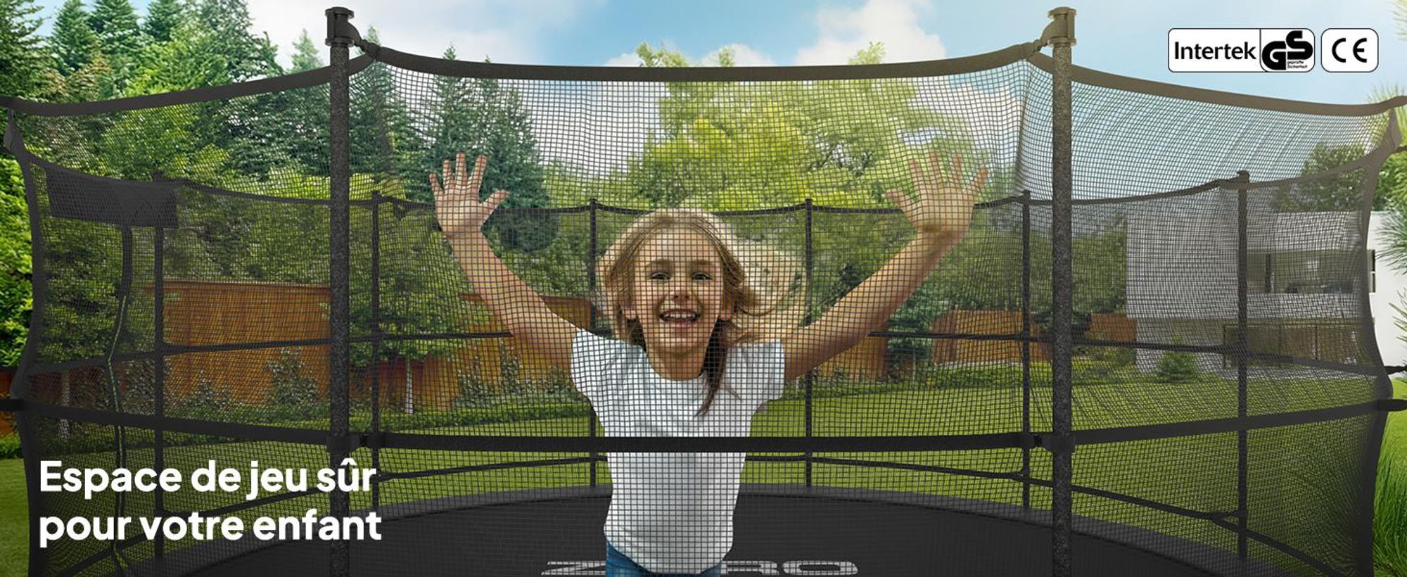 Trampoline ZIPRO Jump Pro IN | 14FT Ø 435 cm | Trampoline de jardin Trampoline pour enfants Kit complet avec filet intérieur, échelle et housse de protection, extérieur, vert