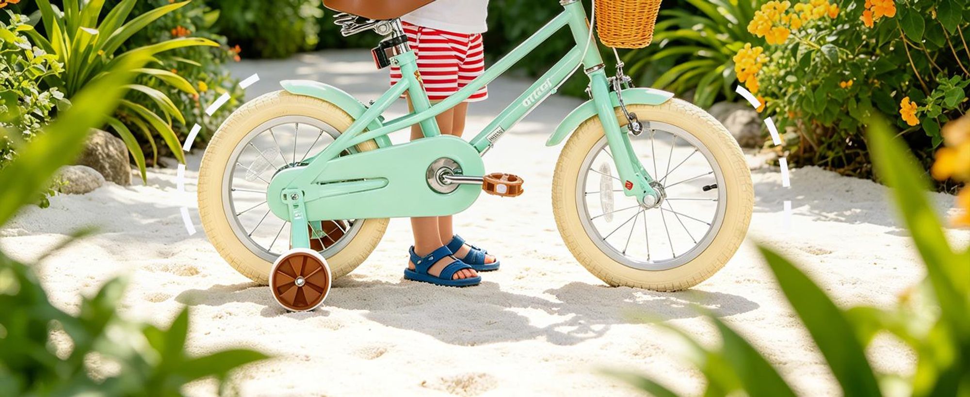 STITCH 12/14/16/18/20 Mädchenfahrrad für 2-13 Jahre alte Kinder, 12" 14" 16" Kinderfahrrad mit Stützrädern & Korb, Kotflügel 20 Zoll mit Ständer, Gelb
