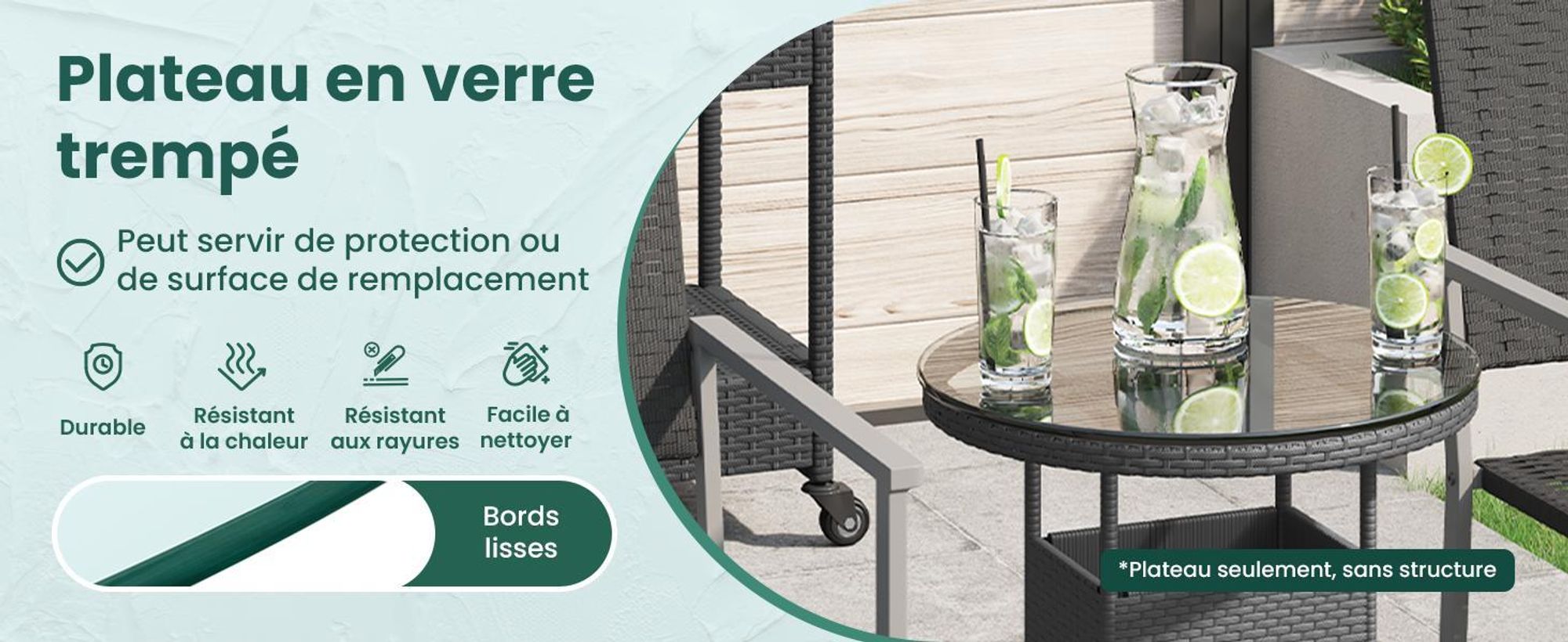 vidaXL Plateau de table en verre trempé rond 400 mm