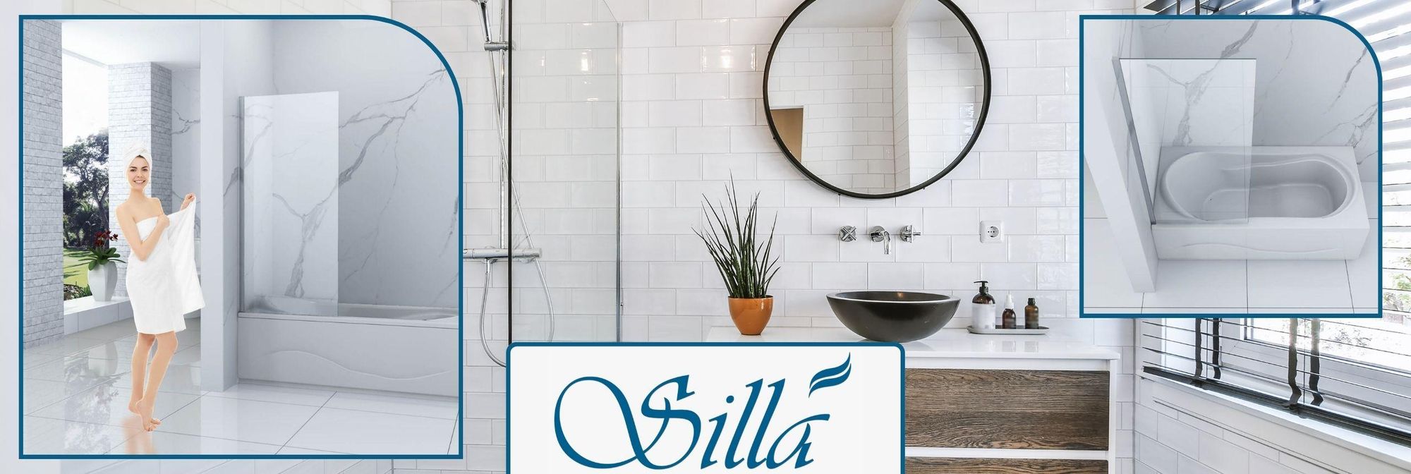 Silla, duschwand badewanne 50x150, duschwand aus glas, badewannenaufsatz, faltwand