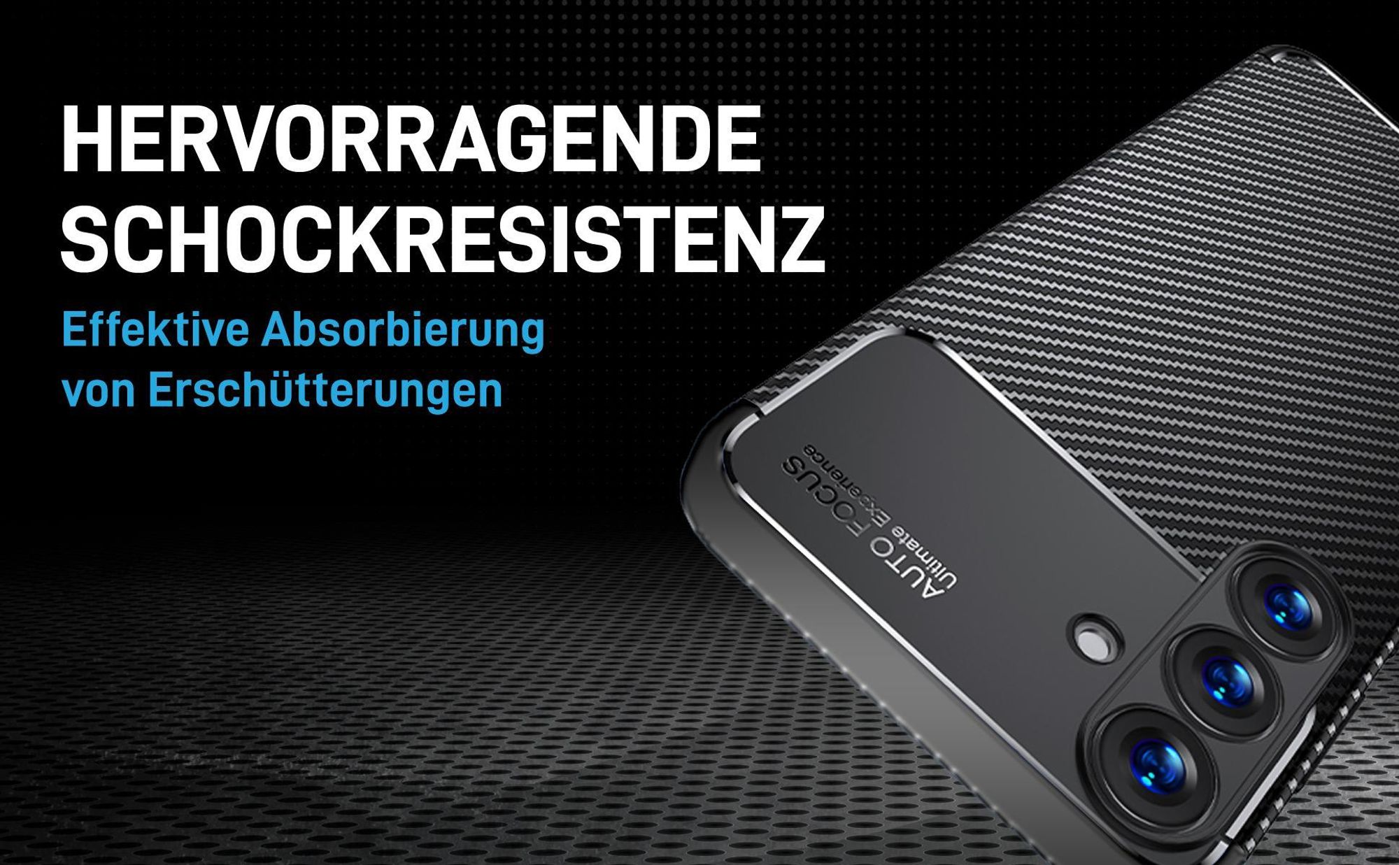 Schwarze Hülle für Samsung Galaxy S25 mit Aufprallschutz