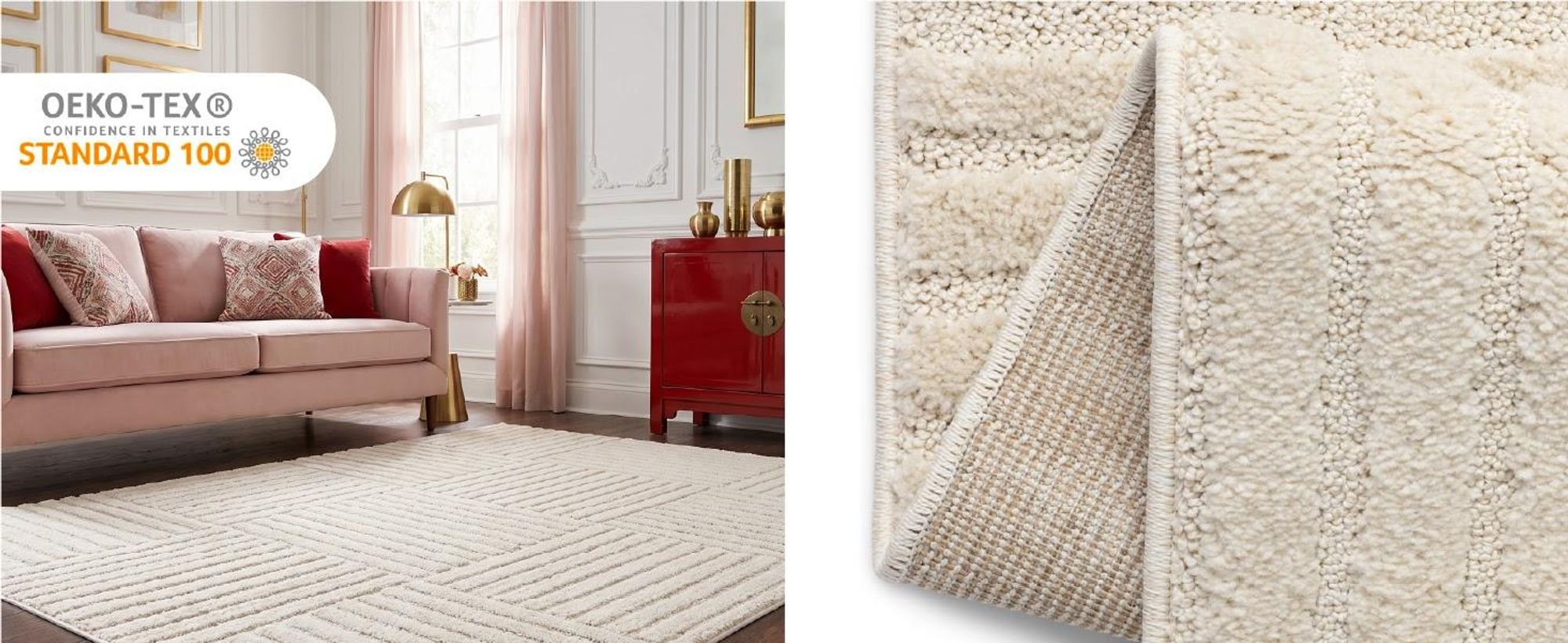 Tapiso Kurzflorteppich RELIEVO 3D abstrakt taupe Wohnzimmer 160 x 220 cm