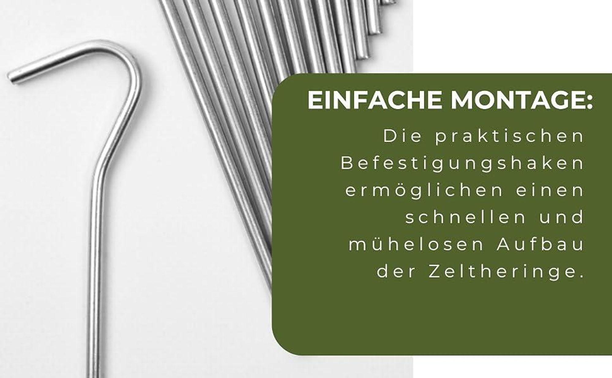 20 Stück Heringe Erdnagel Ø 4 mm Stahl Verzinkt Bodenanker Zeltheringe 18 cm Zeltnagel Erdnägel