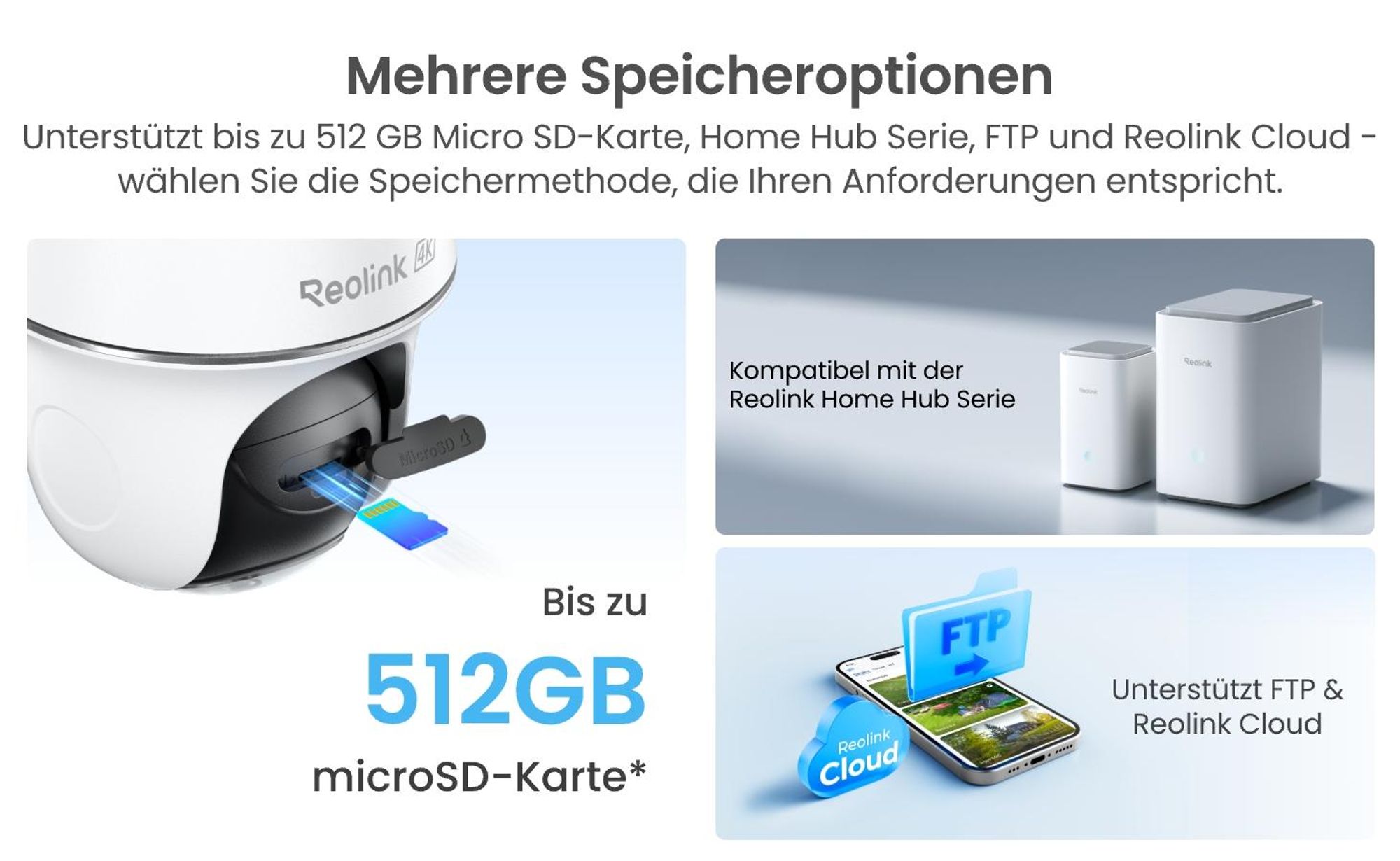 Reolink Argus PT Ultra + Solarpanel, 4K 8MP Akku Überwachungskamera Aussen, 2,4/5GHz WiFi, Pan & Tilt, Farbnachtsicht, Smarte Erkennung, 2-Wege-Audio