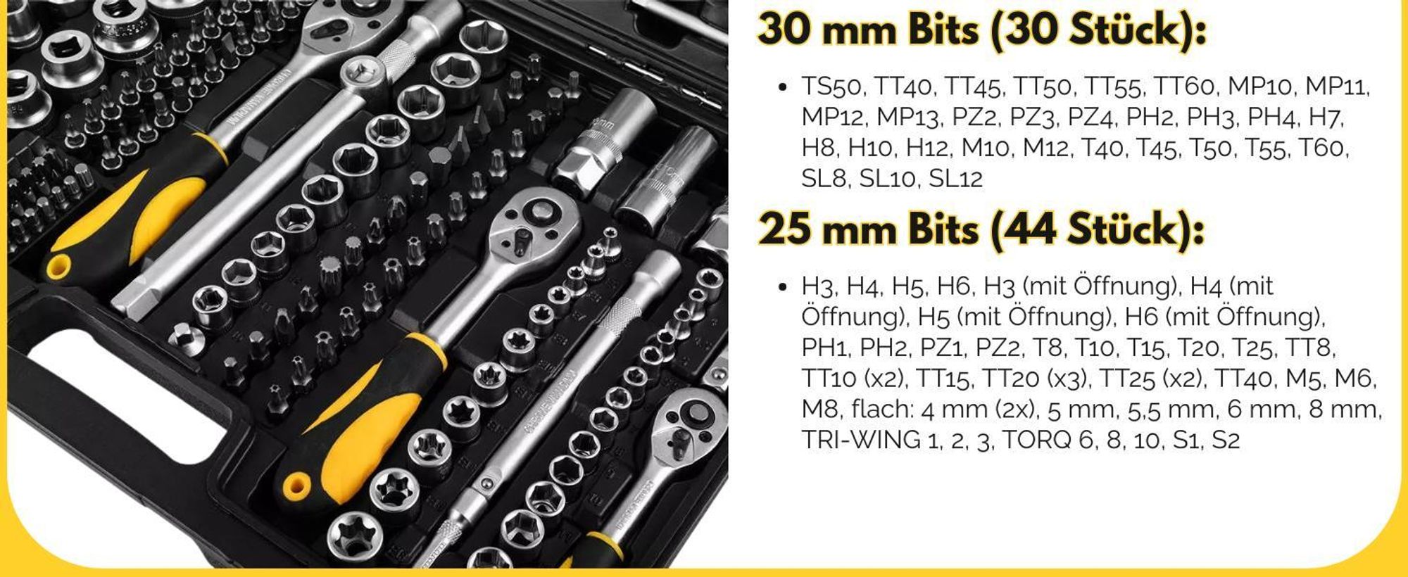 TOPEX Werkzeugkoffer 219-tlg: 1/2", 3/8", 1/4" Nüsse, Ratschen, Bits, Knarrenkasten, Für Kfz, Werkstatt & Heimwerker, Universal-Set