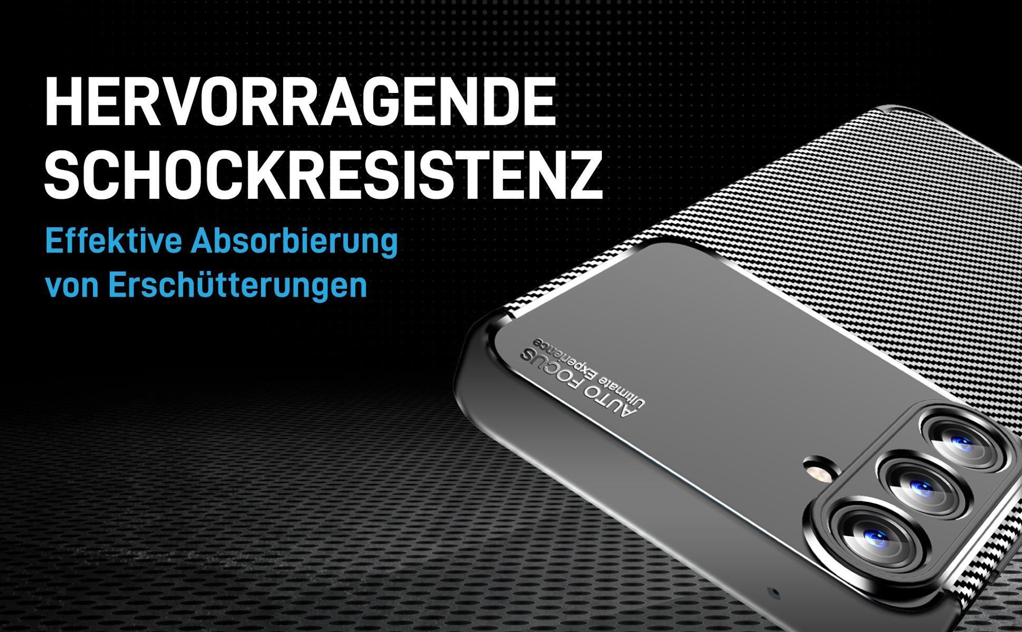 Schwarze Hülle für Samsung Galaxy A55 5G mit Aufprallschutz