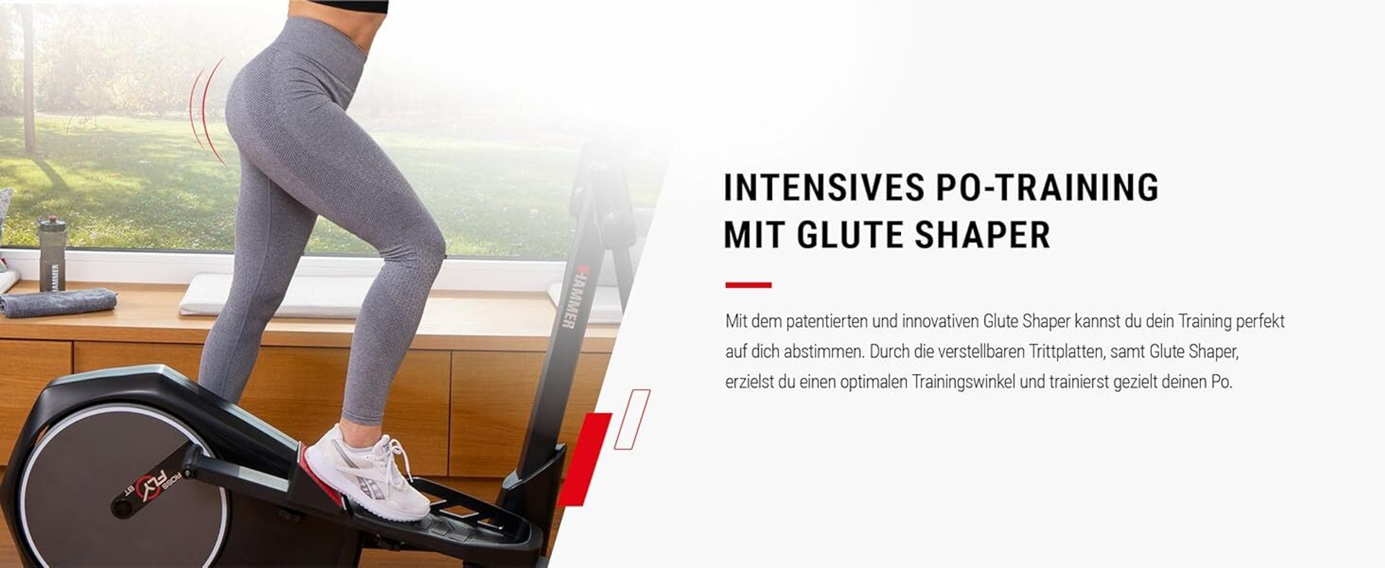 HAMMER Crosstrainer Crossfly BT, 24 Programme, Kinomap, Zwift