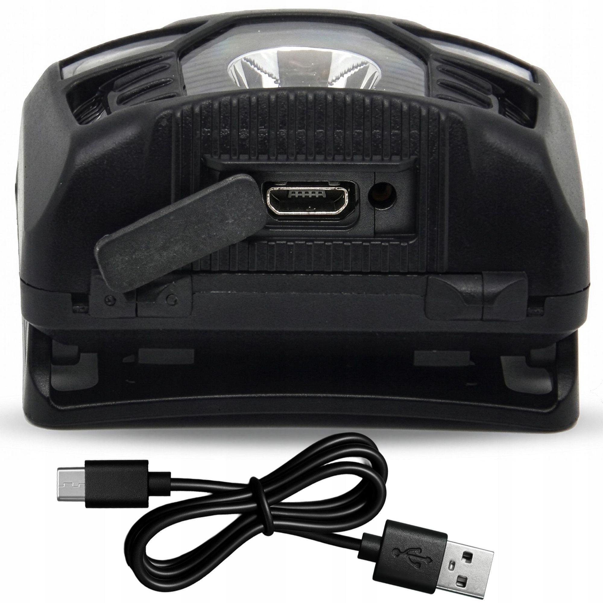 KRUMAD LED Stirnlampe USB Wiederaufladbar mit Bewegungssensor, 3W Kopflampe 1200mAh Akku, Rotlicht, 120lm, Outdoor Camping Werkstatt