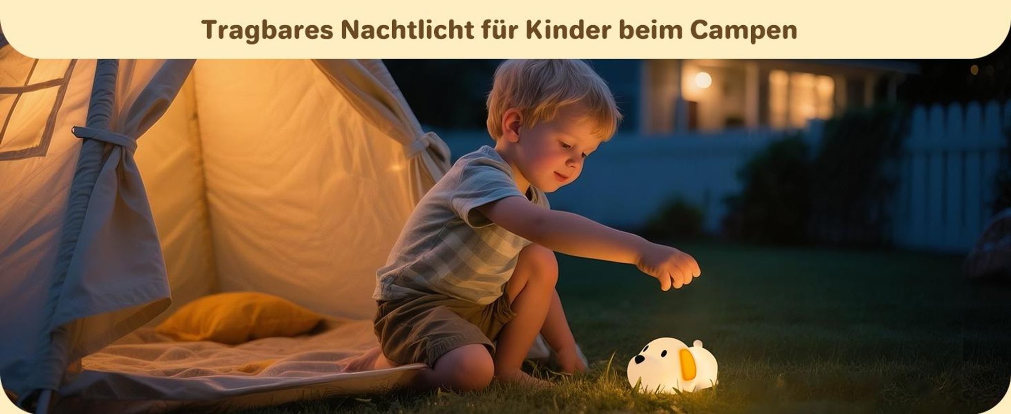 LED Nachtlicht Silikon Hund Touch Nachtlampe USB-Aufladung mit Timer,RGB,Schlaflicht Kinderzimmer tragbare Schlafhilfe Stilllicht
