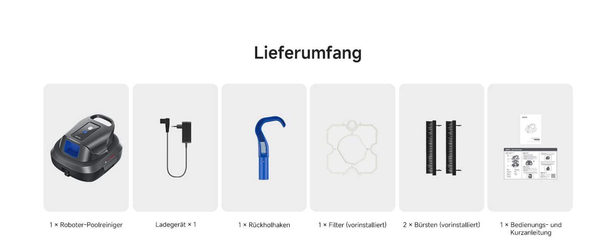 MOVA Diver R10 Poolroboter kabellos, 5700 l/h Saugleistung, 120 Min Laufzeit, automatisches Parken, für oberirdische Pools bis 80 m²