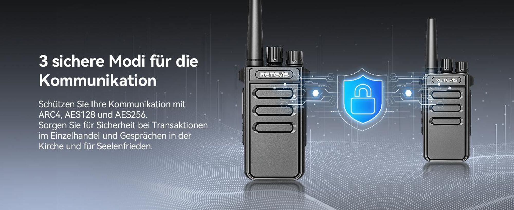 Retevis MateTalk P64 Digitales Funkgerät Lizenzfrei, Professionelles Walkie-Talkie Kompatibel mit Motorola, Gruppenruf, Sicherheit, Kommerzielles Funk