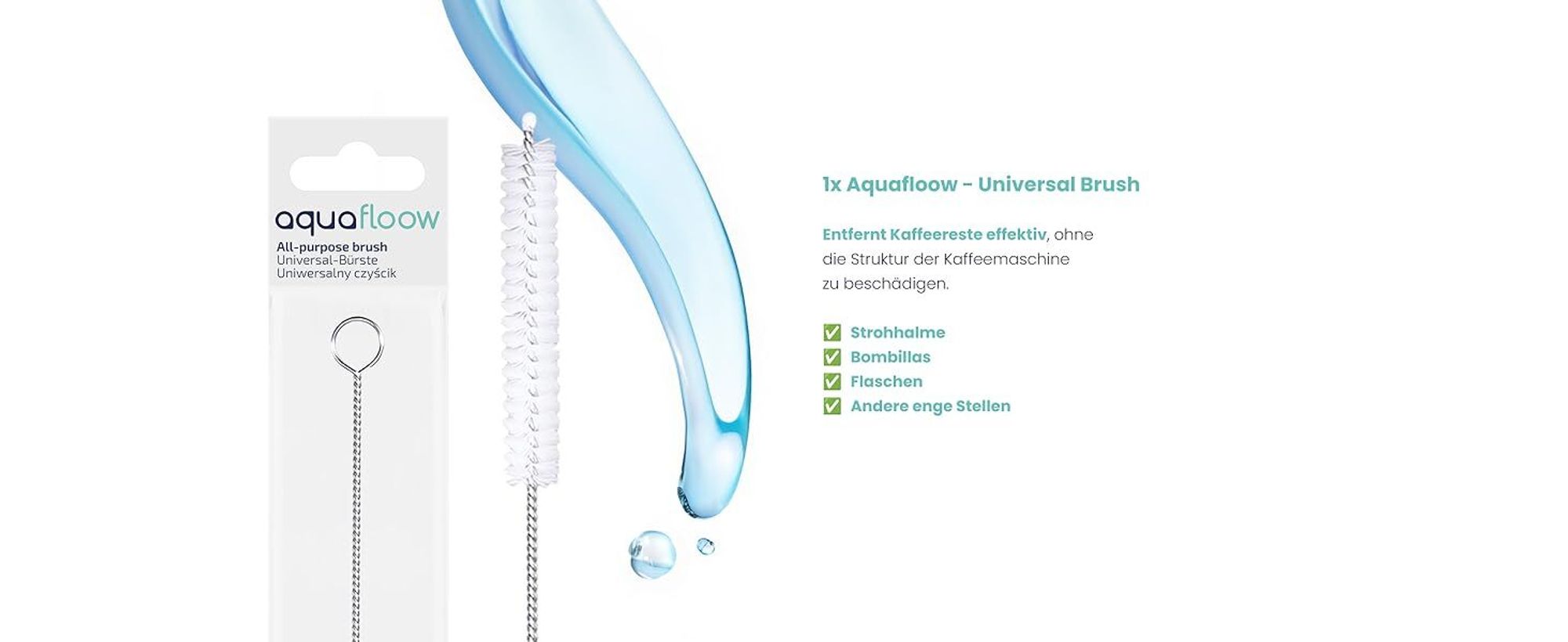 Aquafloow Rundum-Pflegeset für Kaffeevollautomaten – 2x Cleani Wasserfilter Kompatibel mit Philips Saeco CA6903, 500ml Entkalker, 10 Reinigungstablett