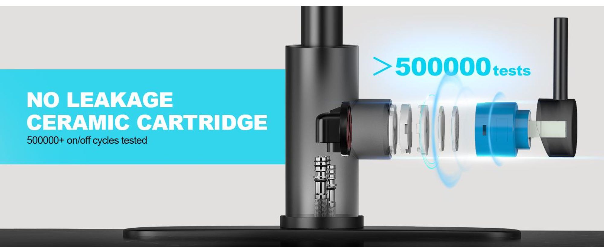 Küchenarmatur , Smart Heater Wasserhahn 360° drehbar, Edelstahl Wasserhahn Küche Waterfall Wasserhahn Küche mit 3 Strahlarte G3/8 Anschluss Armatur
