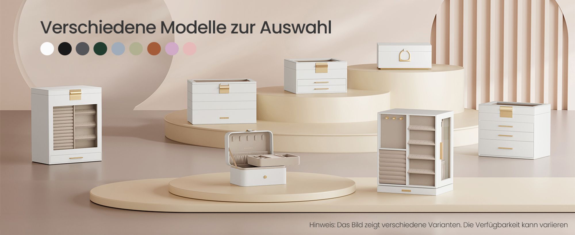 SONGMICS Schmuckkästchen Reise, Schmuckkasten klein, 2 Ebenen Schmuckaufbewahrung, tragbar, Schmuck-Reiseetui, für größere Accessoires