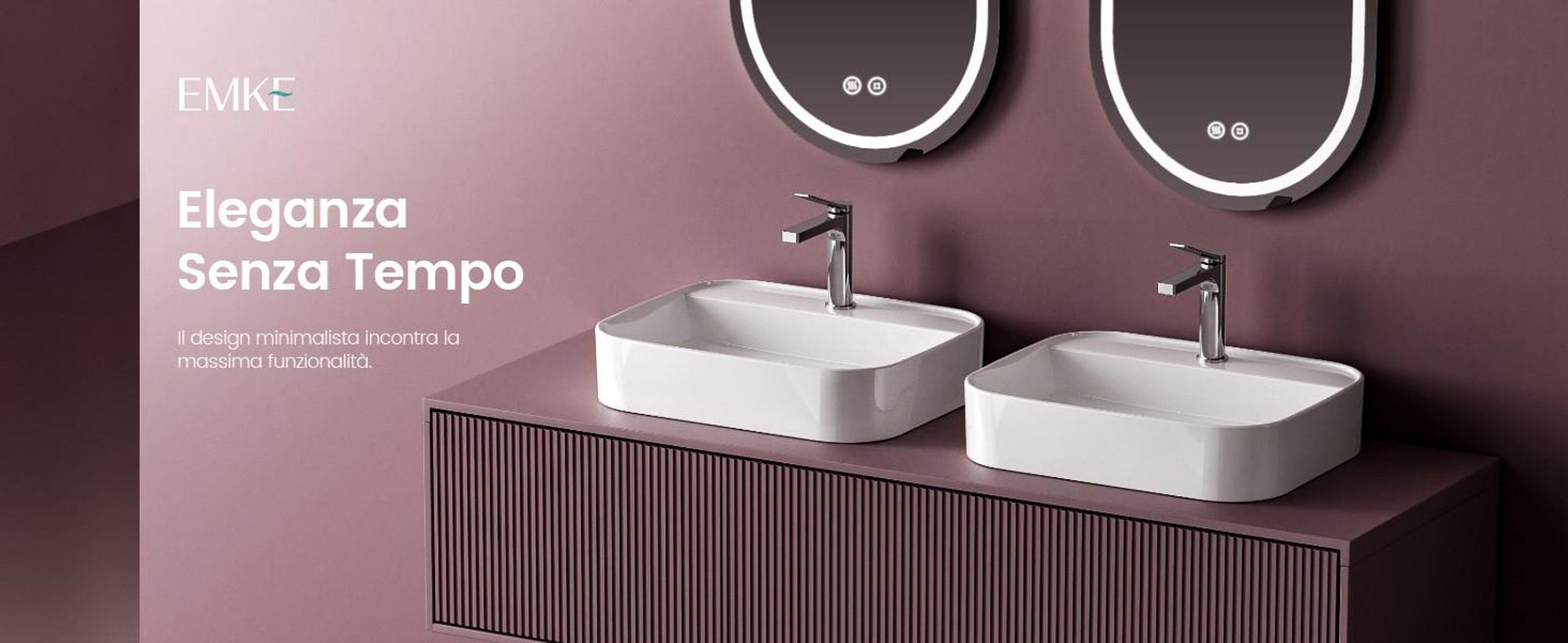 EMKE Lavabo da appoggio Lavabo in ceramica Lavabo sospeso Lavabo angolare 700×110×400 mm Bianco Con foro per rubinetto