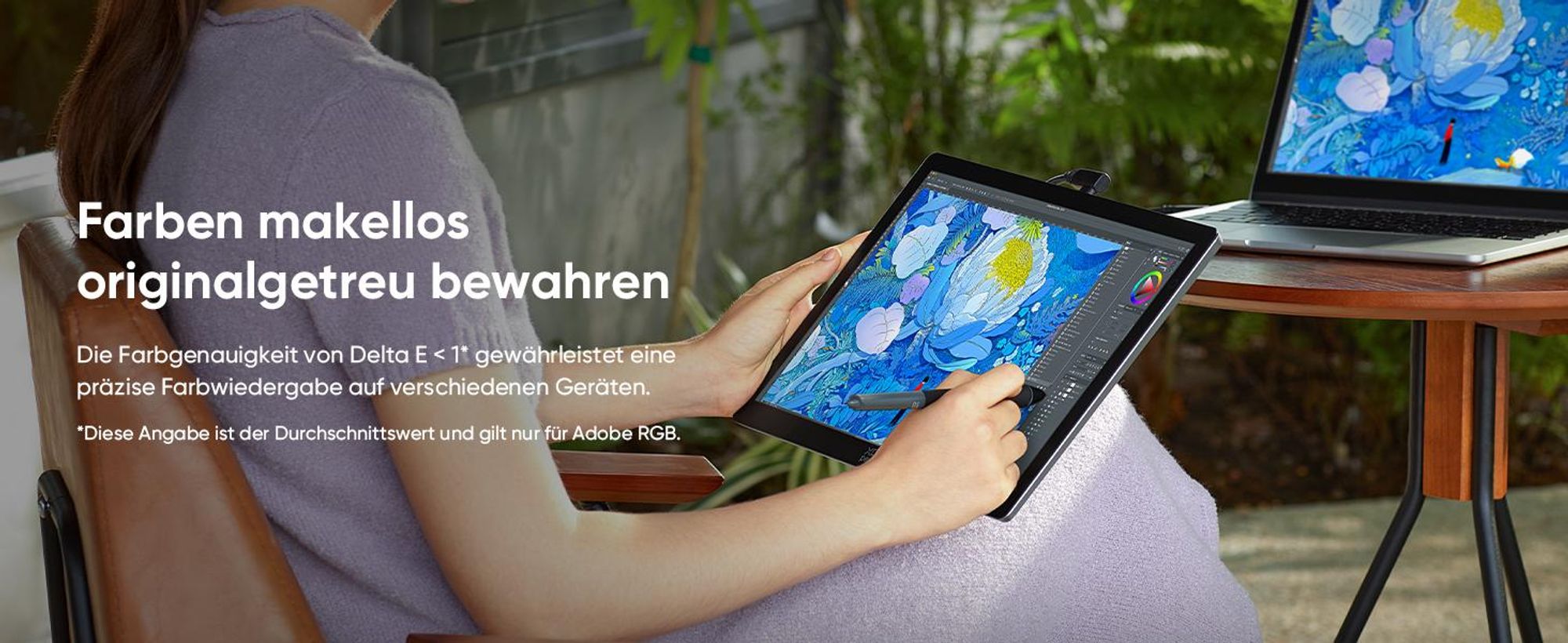 XPPen Artist Ultra 14 OLED Grafikdisplay 2,8K brillante Farben leicht und portabel für Designer und Künstler