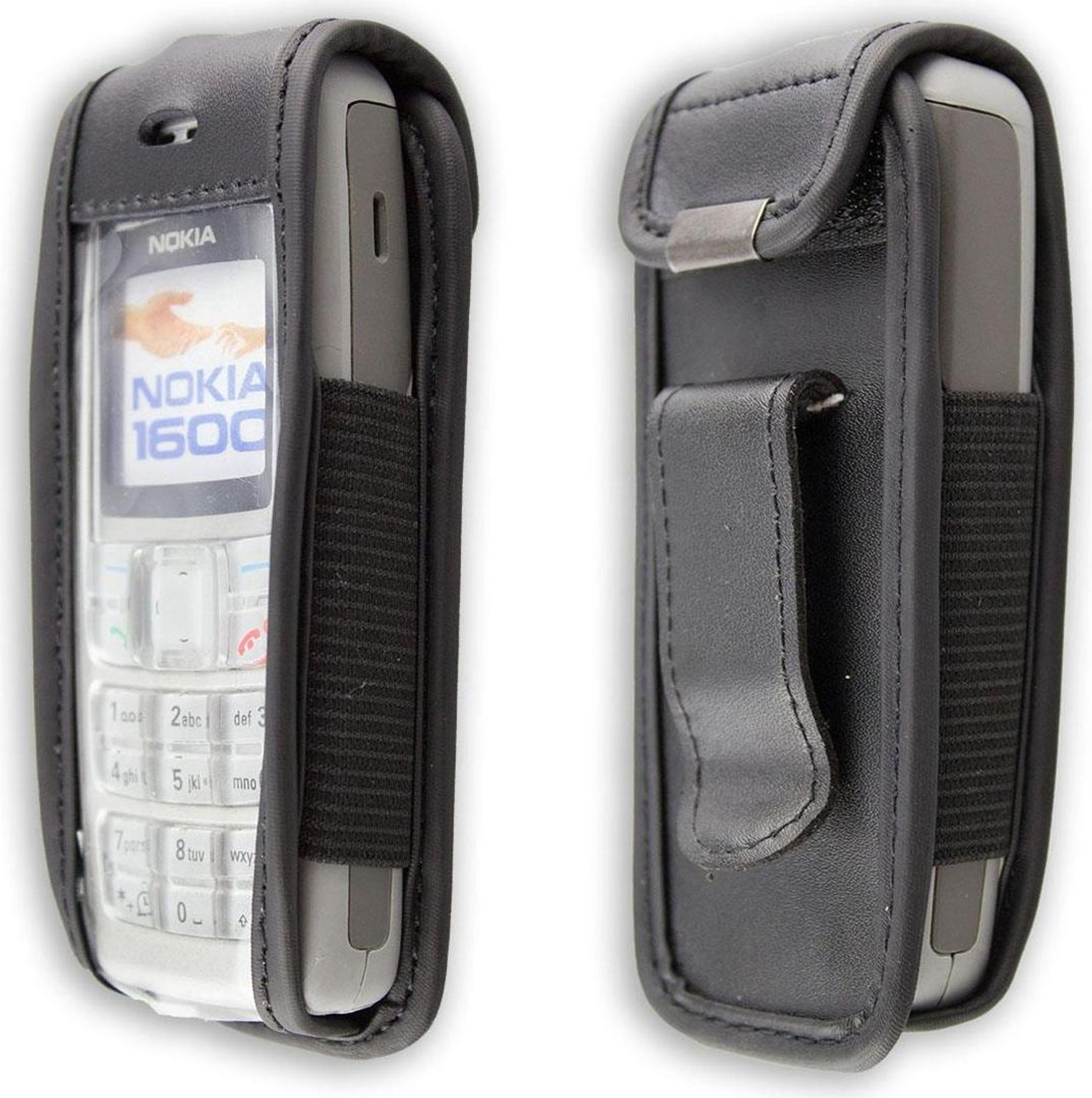 caseroxx Ledertasche mit Gürtelclip kompatibel mit Nokia 1600 aus Echtleder, Tasche mit Gürtelclip und Sichtfenster Bild 3