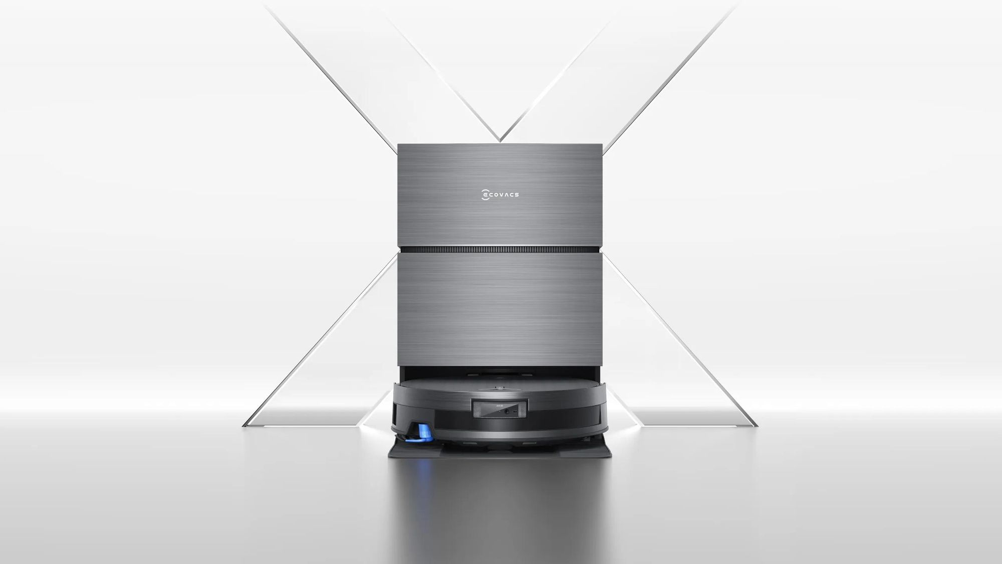 ECOVACS DEEBOT X11 PRO OMNI Saugroboter mit 2pcs Originale Reinigungslösung, 19.500 Pa Staubsauger Roboter, PowerBoost Technologie, Silber