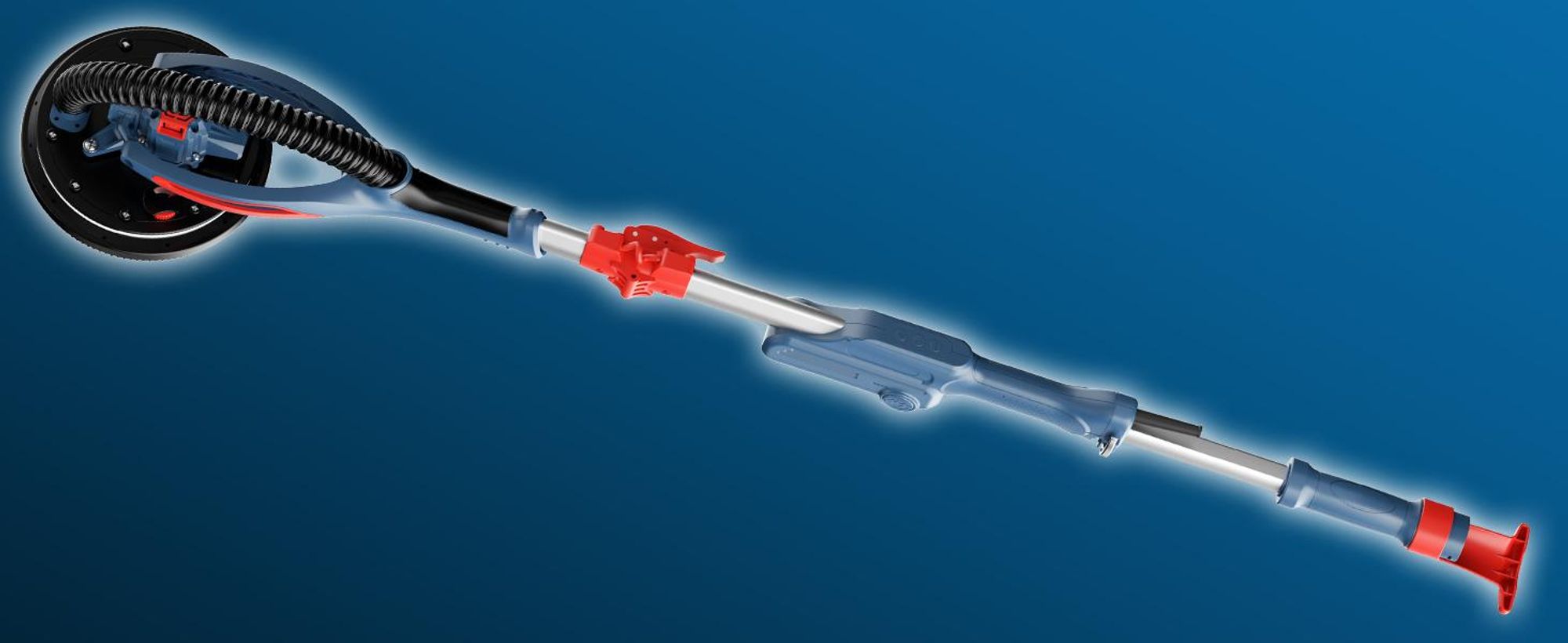Trockenbauschleifer Deckenschleifer Langhalsschleifer 225mm mit EC-Motor 900W, ULTRA-Leicht