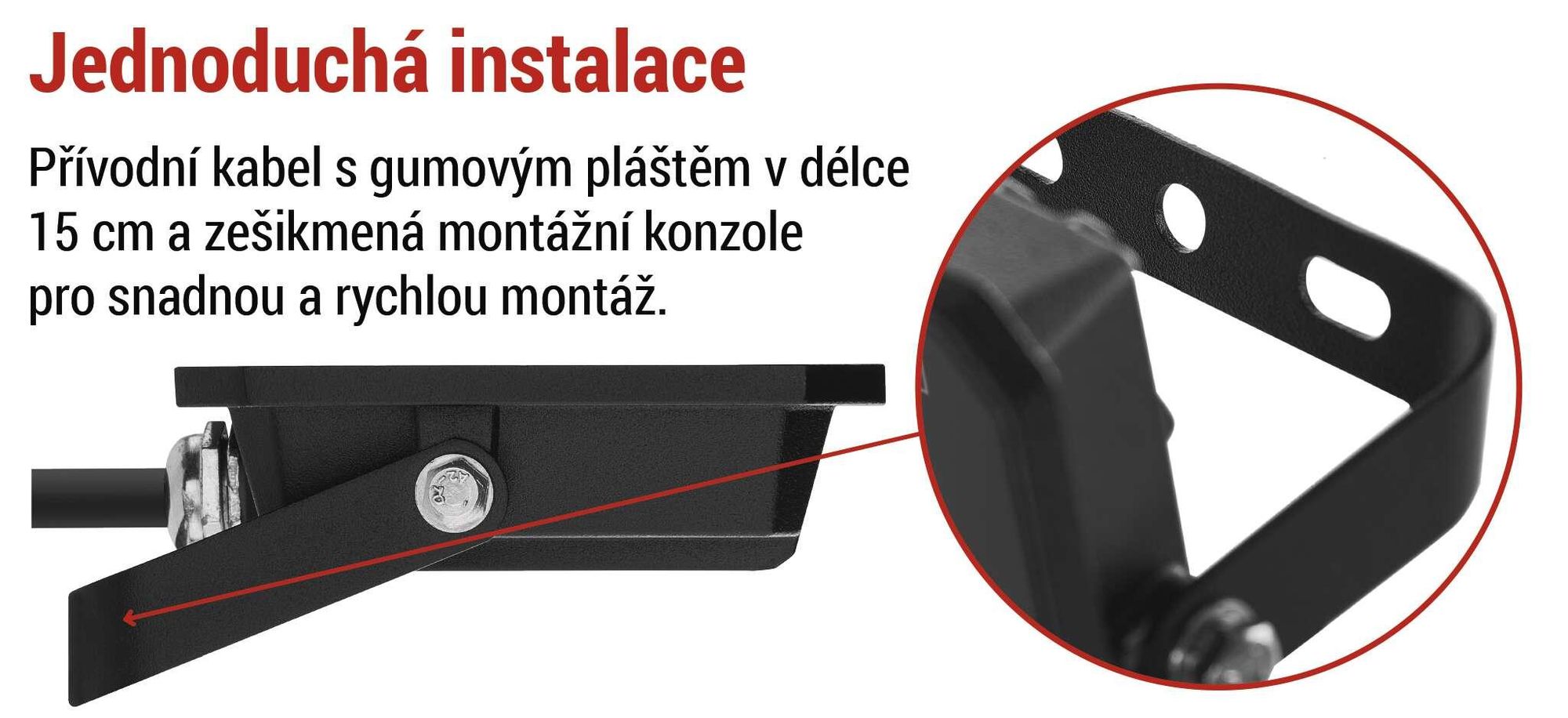 EMOS LED reflektor SIMPO 20 W, černý, neutrální bílá, ZS2223