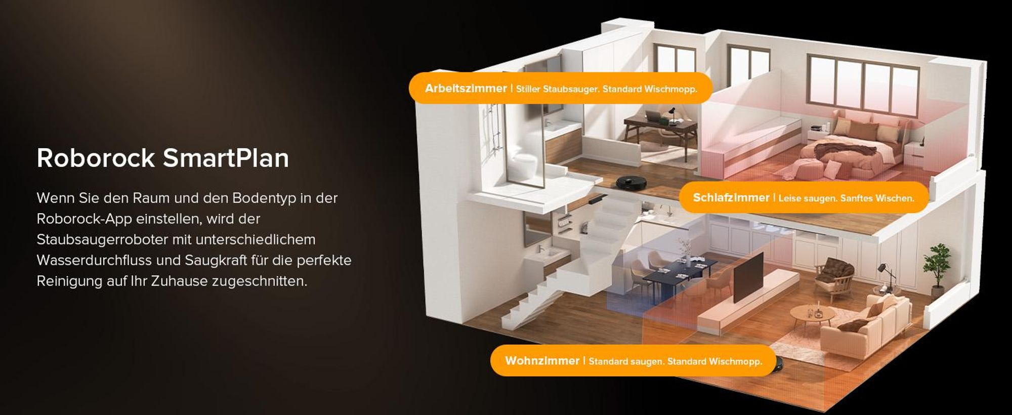 Roborock Qrevo S5V Staubsauger Roboter 12.000 Pa, Zero-Tangle System,Multifunktions-Dock,PreciSense-LiDAR-Navigation,Schwarz