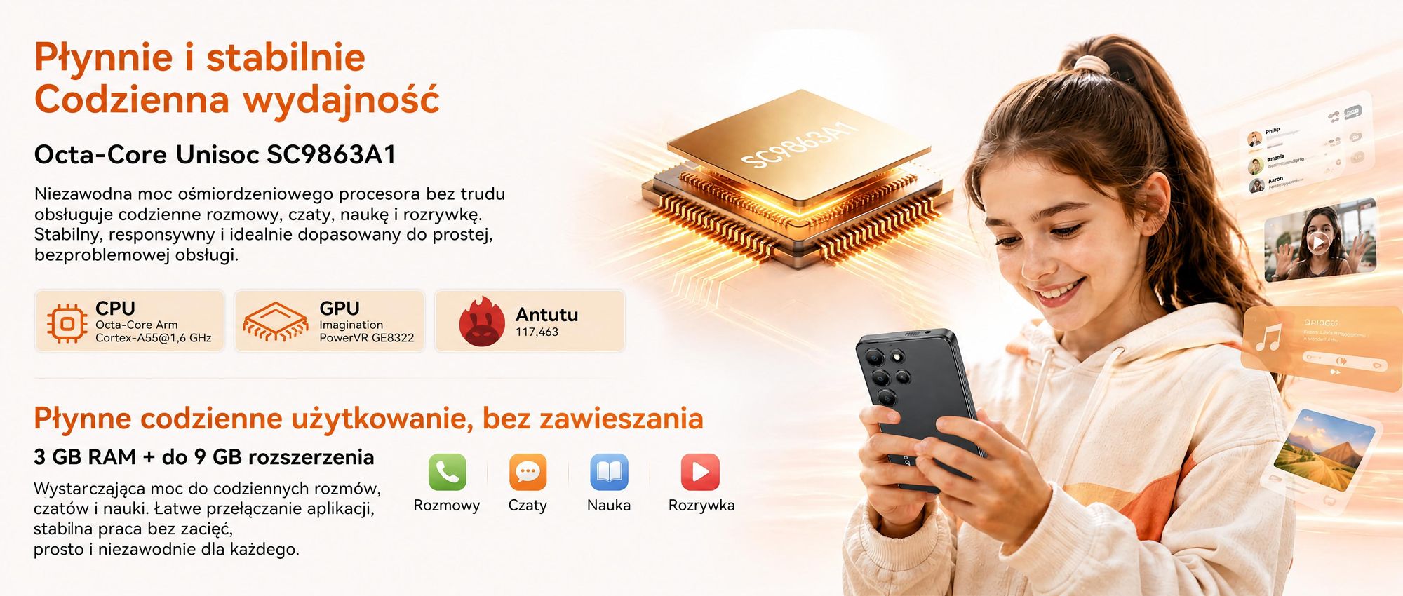 Blackview OSCAL Tiger 12 Android telefon komórkowy bez umowy, 6,78" smartfon 8GB+128GB (z możliwością rozbudowy), aparat 64MP/5000 mAh/4G dual SIM/odcisk palca, szary