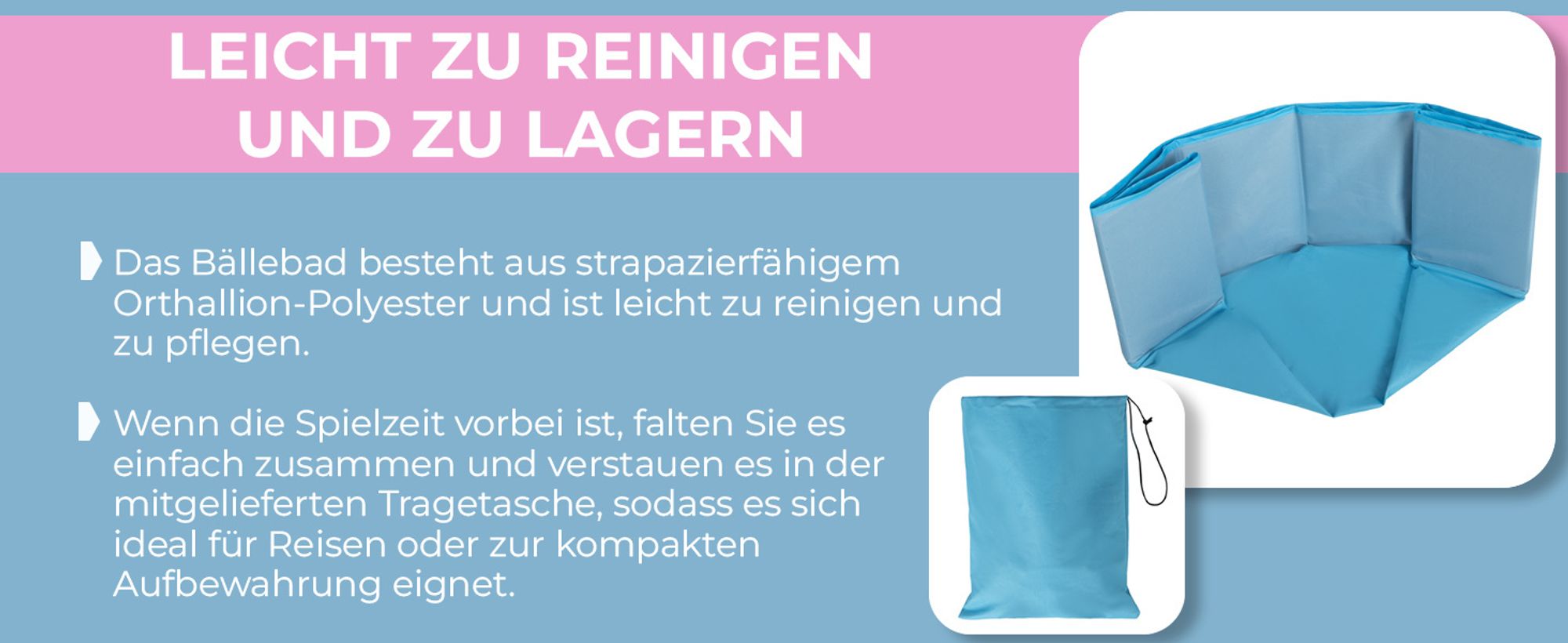 Selonis faltbare bällebad mit 100 bälle für kinder haustiere spielbad, rosa:puderrosa/perle/transparent