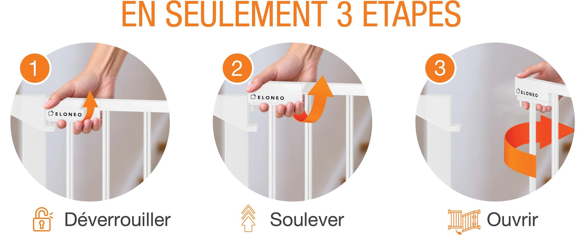 Grille de protection pour cheminée ELONEO, 75 cm de haut, grille de protection pour poêle en métal avec système de verrouillage de sécurité, protection pour enfants, barrière pour escaliers, barrière pour portes, barrière pour chiens