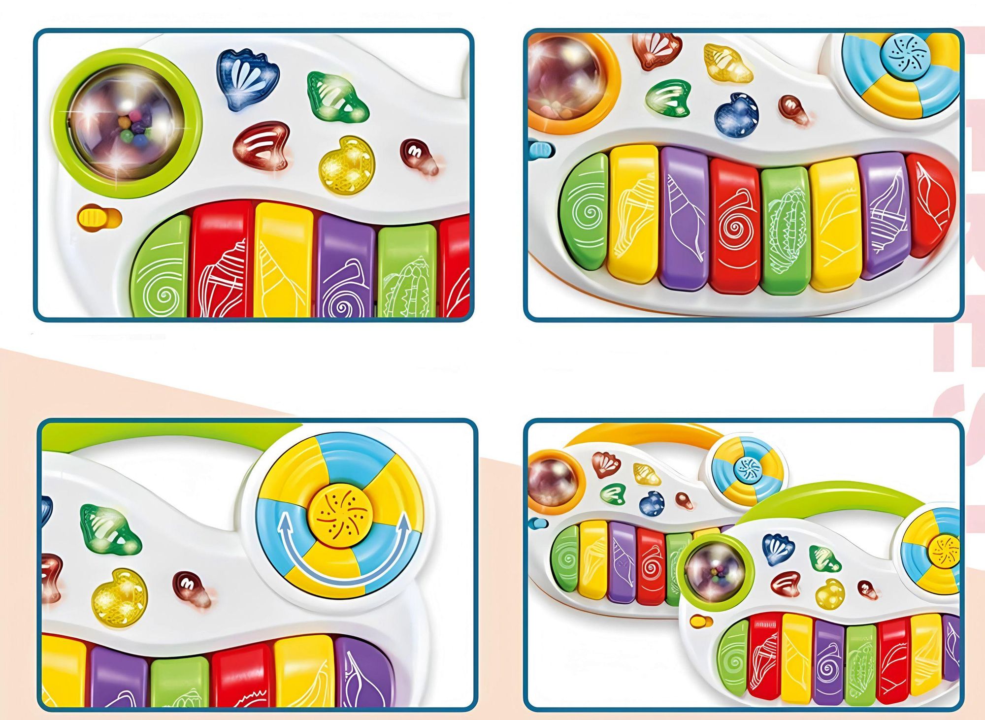 Interaktives Baby Klavier Musikspielzeug mit Licht & Sound Lernspielzeug ab 18M+