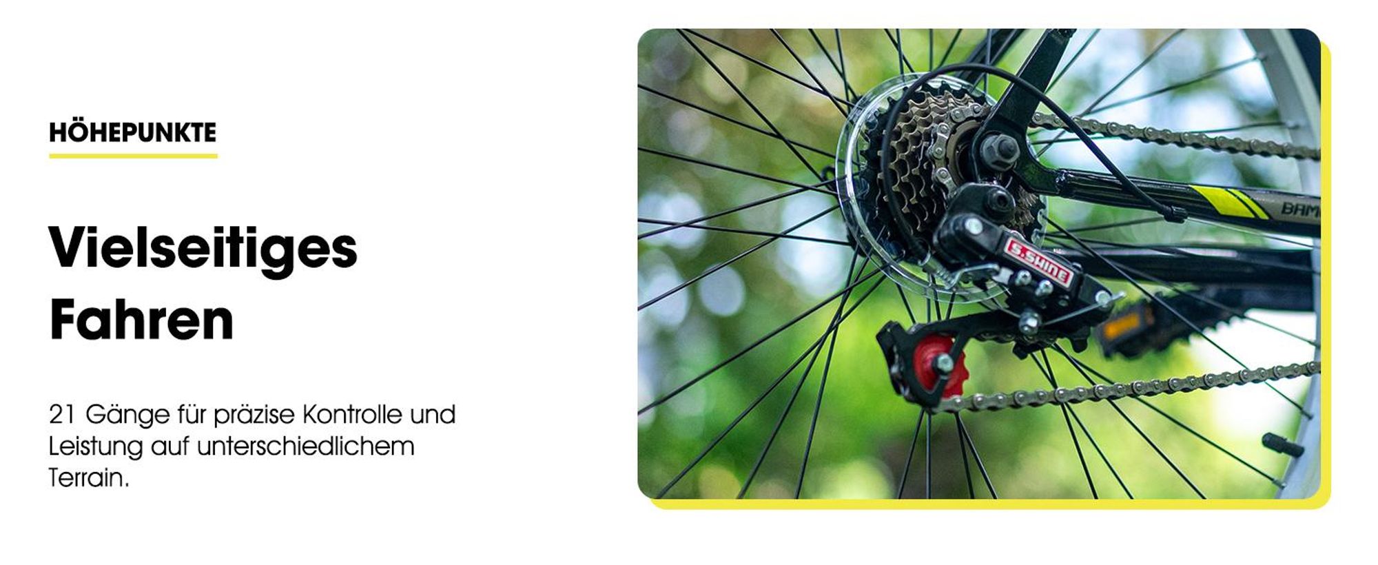 HILAND 26 Zoll Mountainbike für Männer Frauen, 21 Gänge High-Kohlenstoffstahlrahmen, Sport Radfahren MTB Fahrrad für Erwachsene Jugend, Schwarz