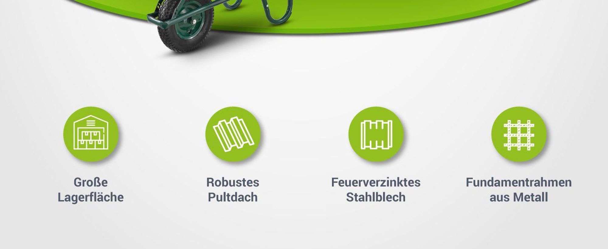 Juskys Metall Gerätehaus M mit Pultdach, Schiebetür & Fundament - 4m³ - Anthrazit