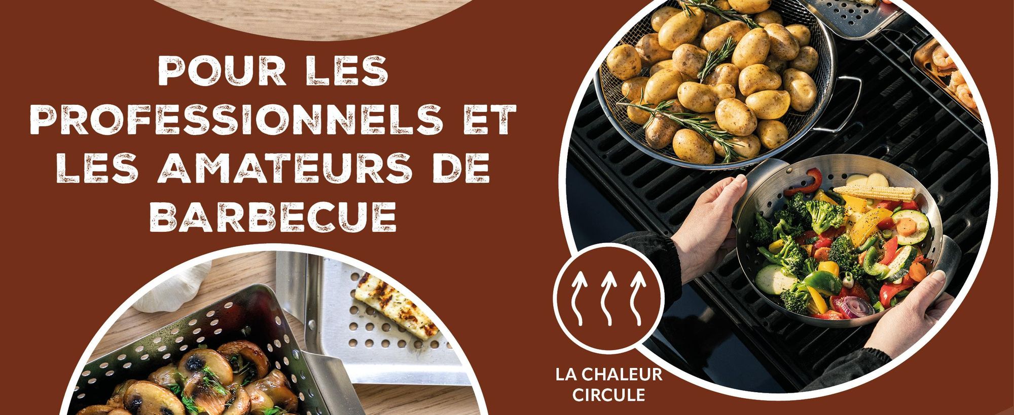 Paniers à grillades ronds, carrés et plats