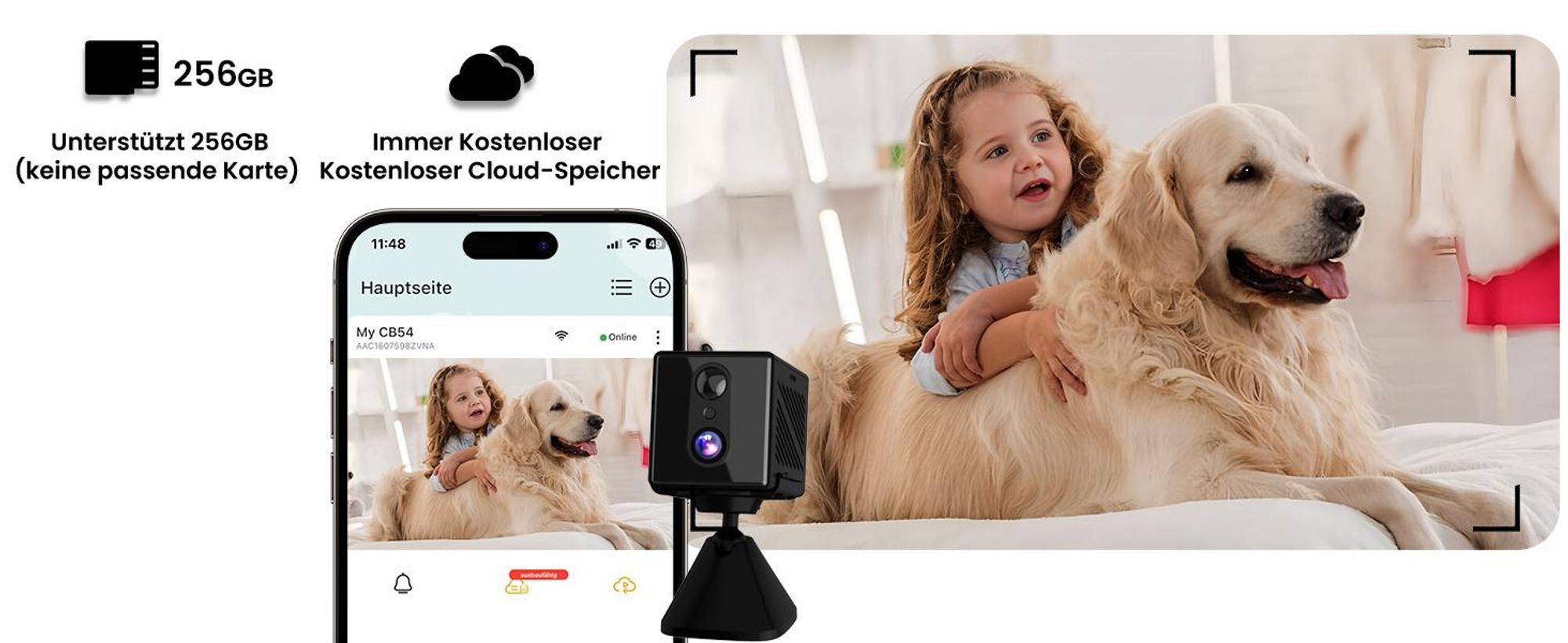 Mini Kamera, 4K HD 5G WiFi Überwachungskamera Innen, Kamera Überwachung Innen, er Cloud-Speicher, Lange Standby Akku Kamera, Bewegungsmelder