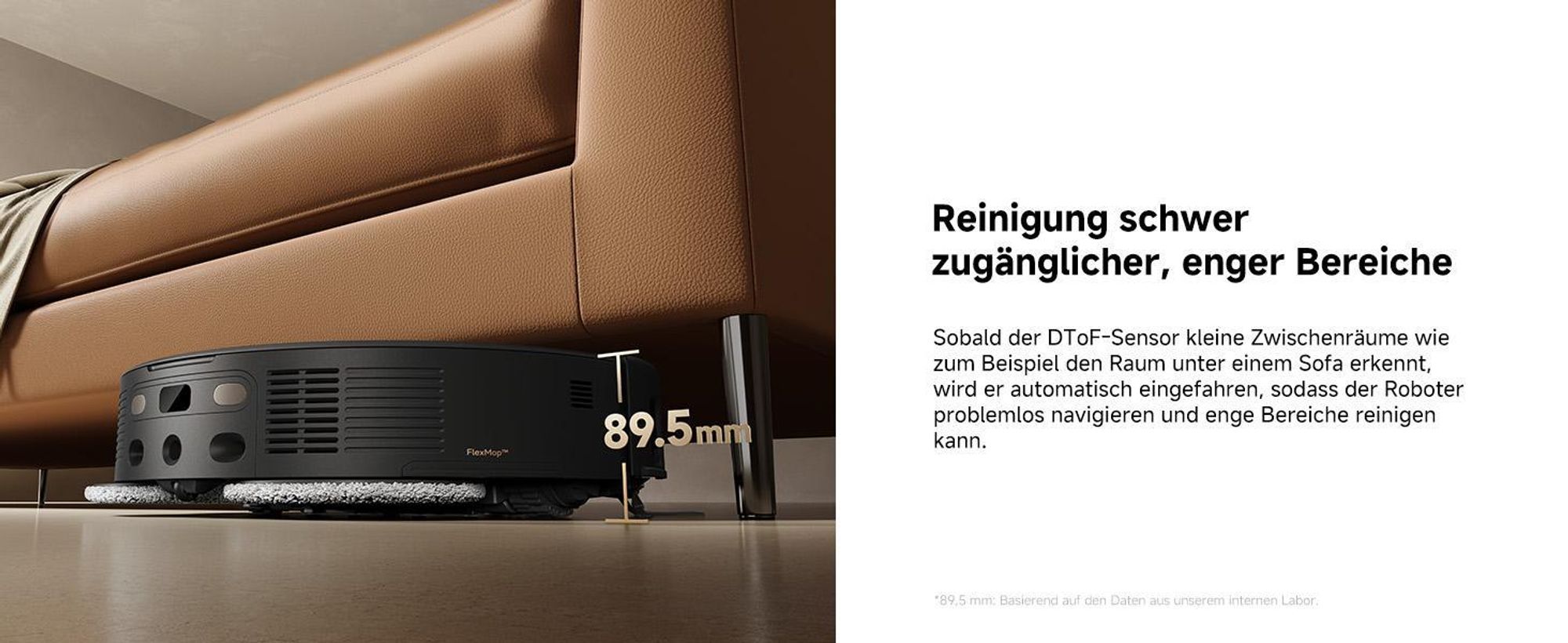 MOVA V50 Ultra Saug- & Wischroboter mit 24.000 Pa, Auto-Entleerung, Warmwasser-DuoSolution, FlexiRise-Navigation, Schwarz
