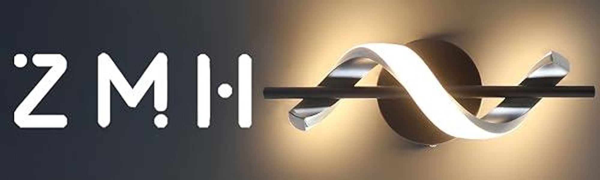 ZMH LED Wandleuchte innen Wandlampe modern Beleuchtung Nachtlampe in Wellenförmig Design 3000K Warmweiß Flurlampe