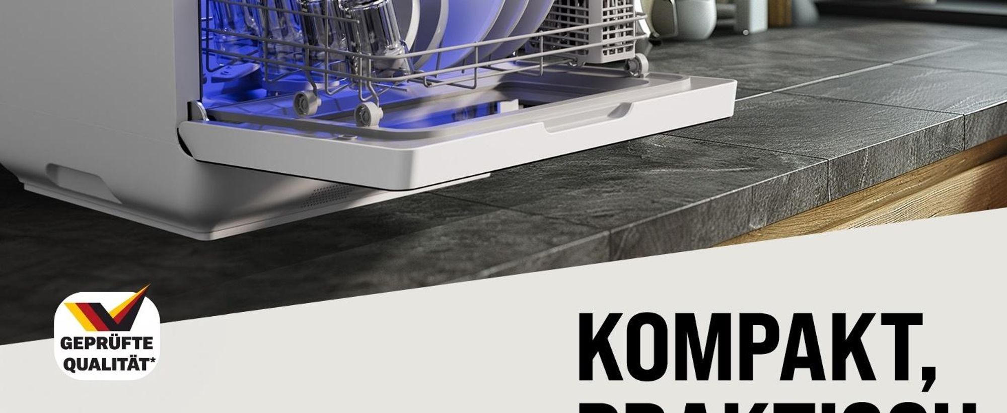 MONZANA® Tischspülmaschine ohne Wasseranschluss App Funktion sparsamer Verbrauch 4,5L 6 Programme 4 Gedecke 45cm Mini Geschirrspüler Spülmaschine Weiß