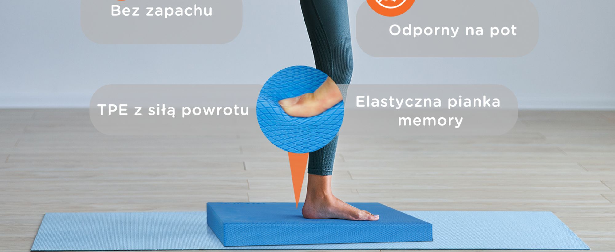 DH FitLife poduszka do balansowania – idealna do ćwiczeń równowagi, jogi, pilatesu, core treningu i fizjoterapii