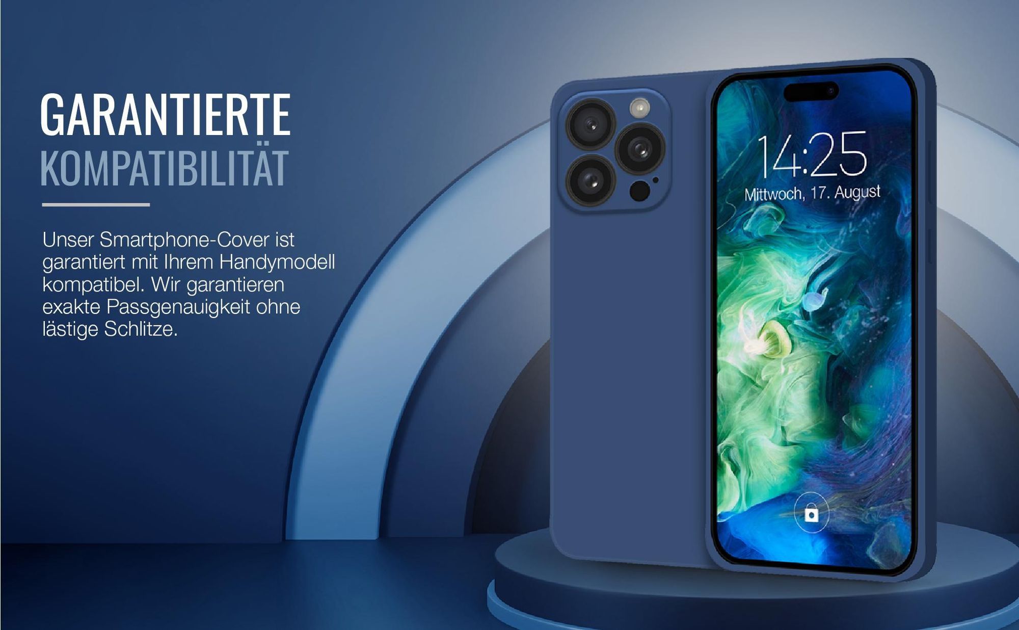 Exakt passgenaues Smartphone Backcover in Blau für Apple iPhone 16 Pro