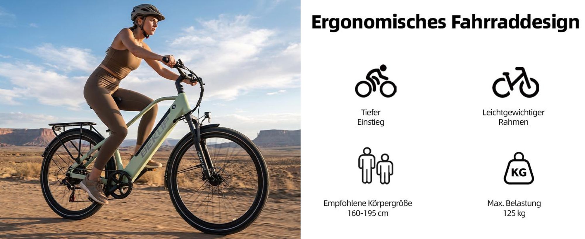 E-Bike V2 26 Zoll Trekkingrad, 522 Wh Akku, 45 Nm,  7 Gang Shimano Shimano, Kettenschaltung, Heckmotor, 522 Wh, für Arbeitsweg und Wochenendtouren
