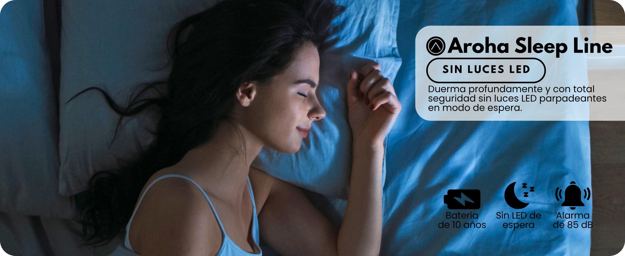 Kit Aroha Safety Pro: Combinación de detector de humo y detector de monóxido de carbono (CO) – Batería de 10 años – Línea Sleep – 1 juego