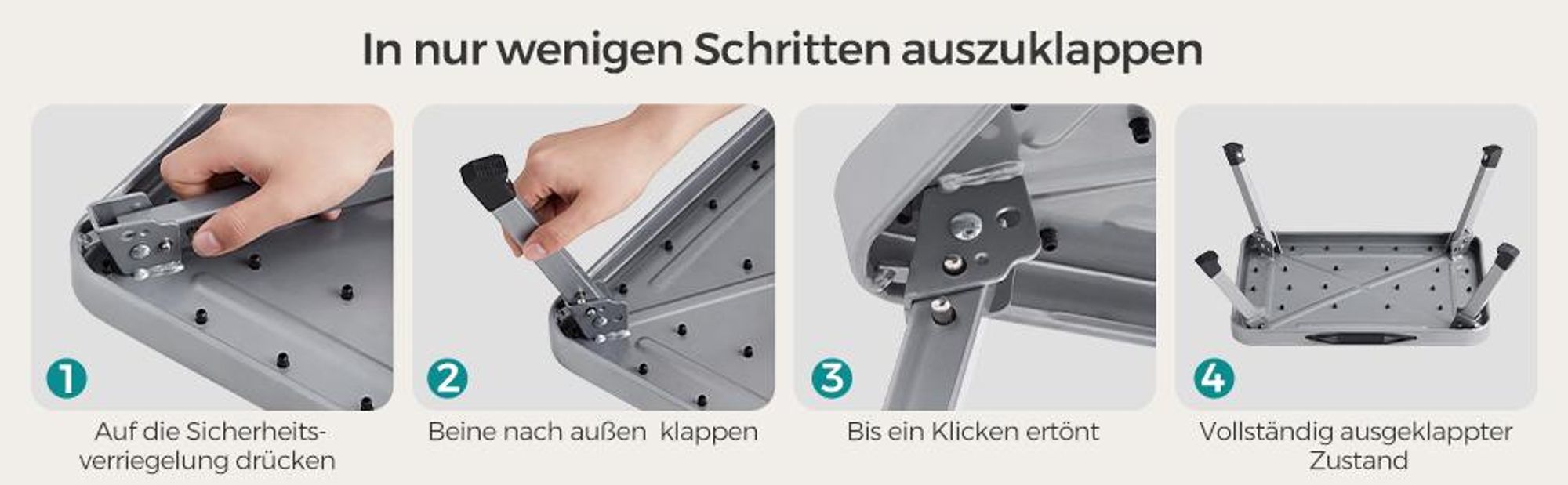 SONGMICS Tritthocker, Trittleiter, Klapptritt, einstufige Leiter aus Stahl